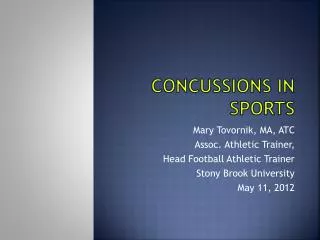 Concussions in sports