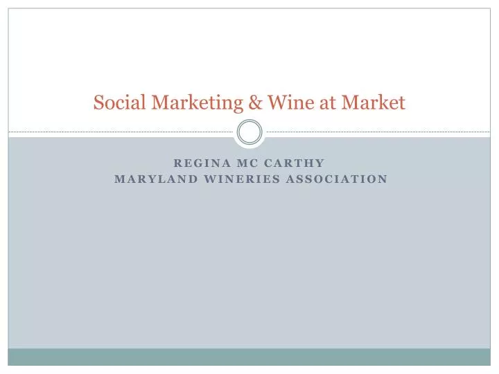 social marketing wine at market