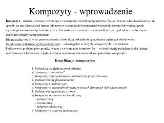 kompozyty wprowadzenie