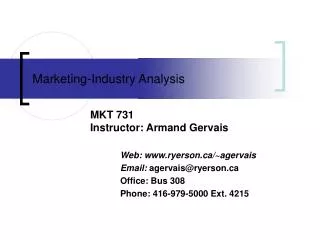 Marketing-Industry Analysis