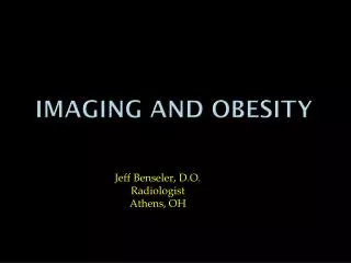 Imaging AND Obesity