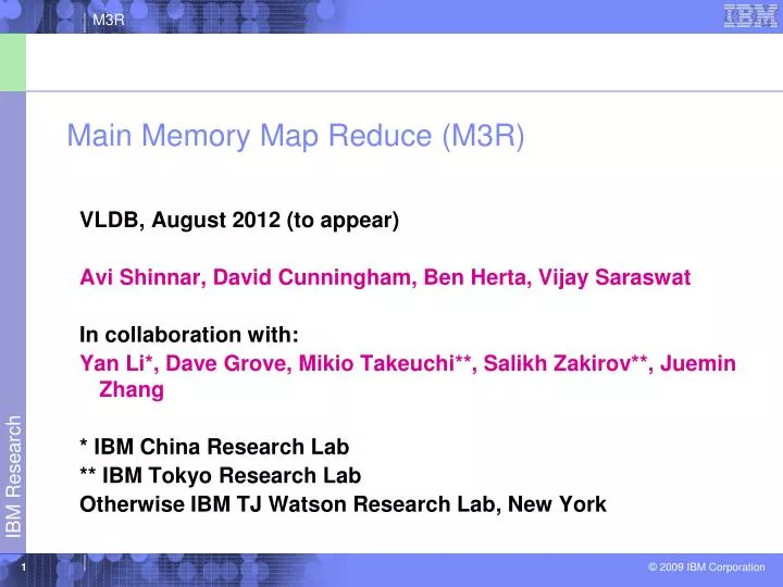 main memory map reduce m3r