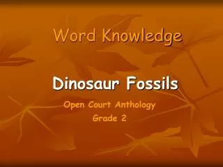 word knowledge