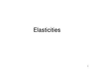 Elasticities