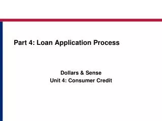 Part 4: Loan Application Process