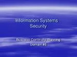 Information Systems	 Security - slide 1