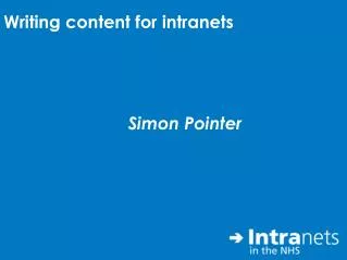 Writing content for intranets