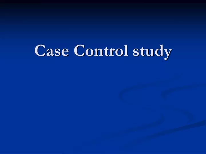 case control study