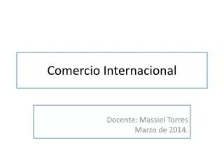 comercio internacional
