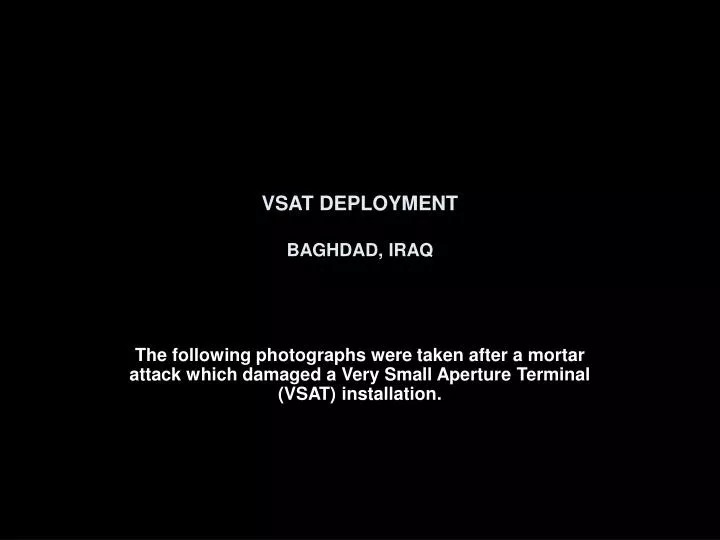 vsat deployment baghdad iraq