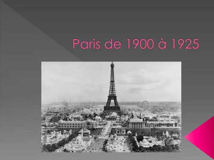 paris de 1900 1925