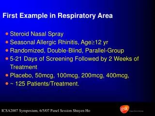 First Example in Respiratory Area