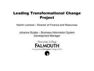 Leading Transformational Change Project