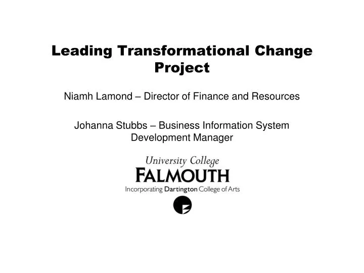 leading transformational change project