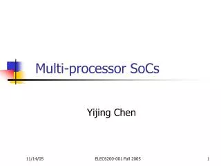 Multi-processor SoCs