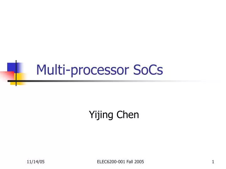 multi processor socs