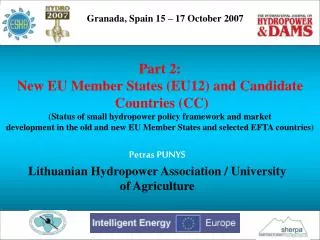 Part 2: New EU Member States (EU12) and Candidate Countries (CC)