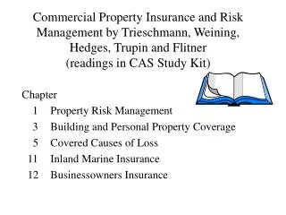 Chapter 	1 	Property Risk Management 	3 	Building and Personal Property Coverage