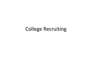 College Recruiting