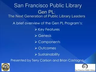 Gen PL : The Next Generation of Public Library Leaders