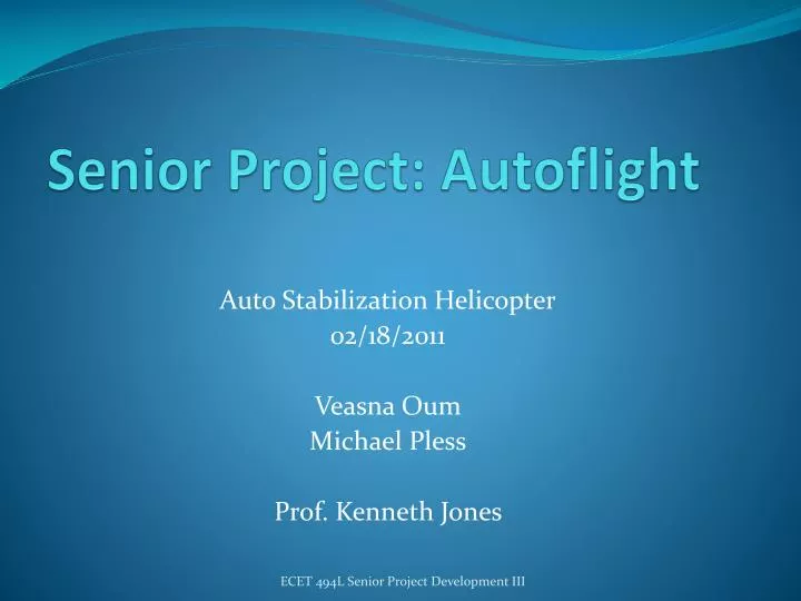 senior project autoflight