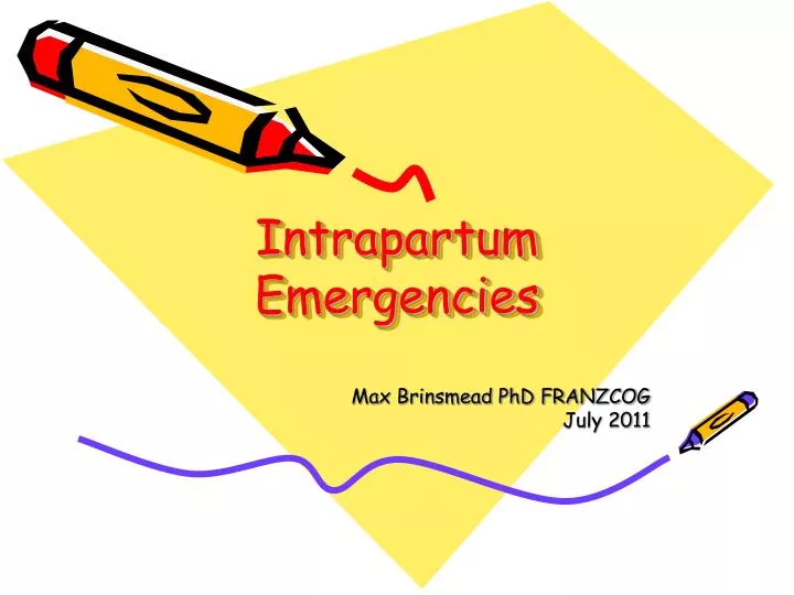 intrapartum emergencies