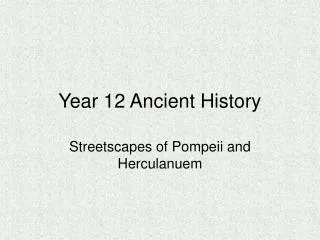 Year 12 Ancient History