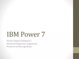 IBM Power 7