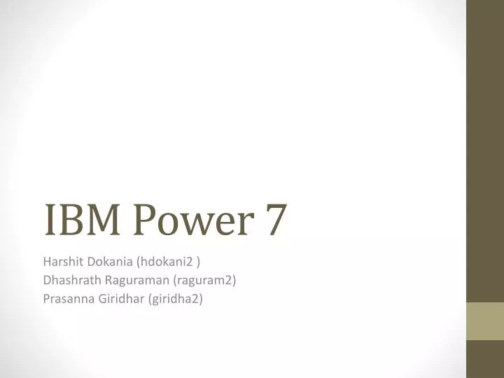 ibm power 7