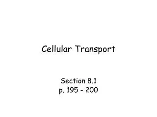 cellular transport