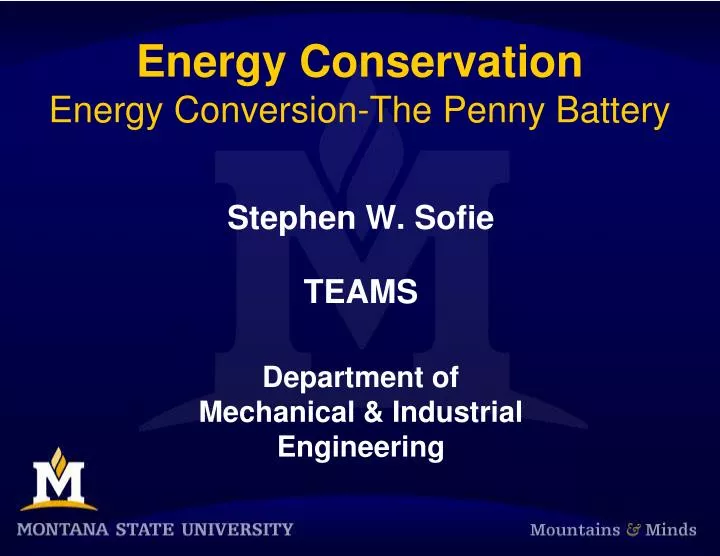 energy conservation energy conversion the penny battery