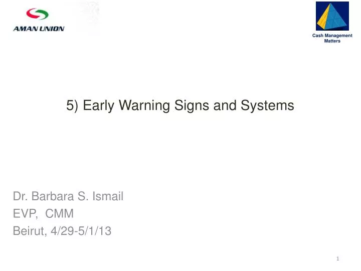 5 early warning signs and systems