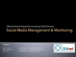 Social Media Management &amp; Monitoring