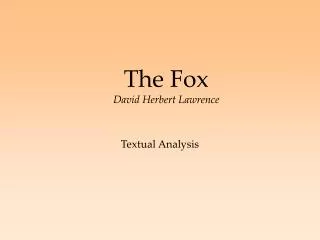 the fox david herbert lawrence