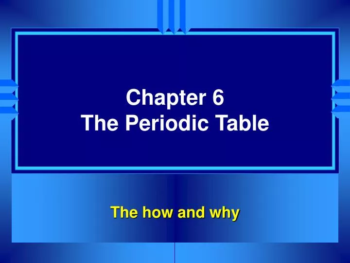 chapter 6 the periodic table