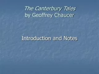 The Canterbury Tales by Geoffrey Chaucer