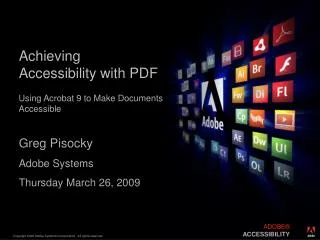 Achieving Accessibility with PDF