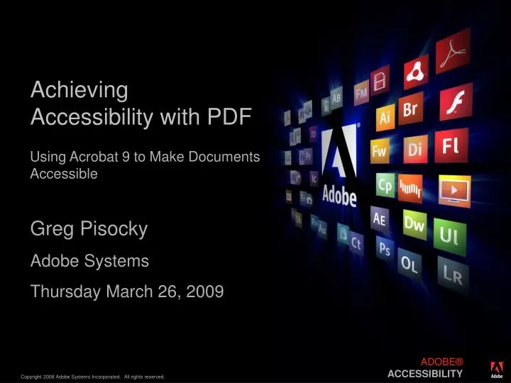 achieving accessibility with pdf