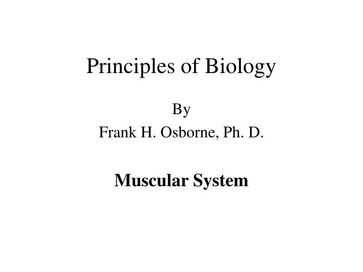 principles of biology
