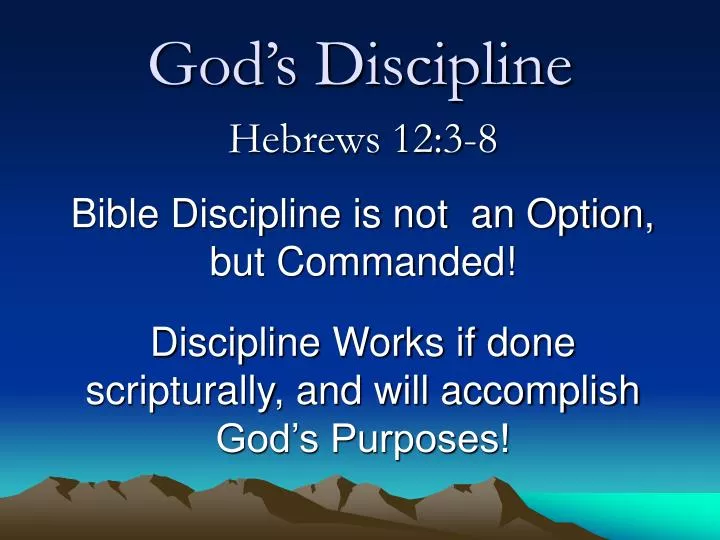 god s discipline