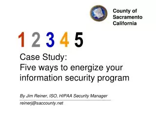 Case Study: Five ways to energize your information security program