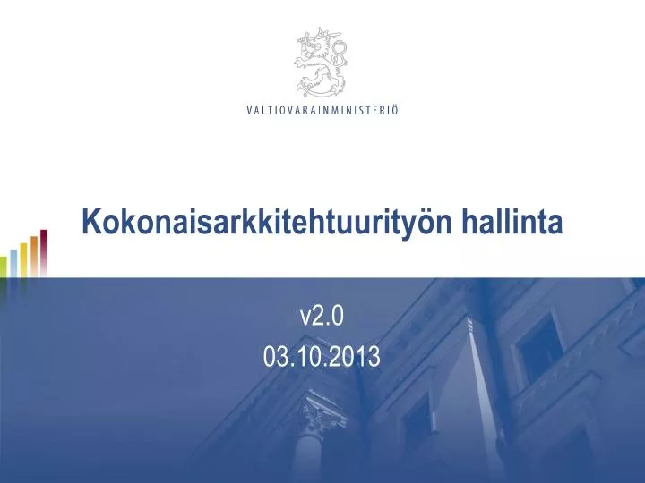 kokonaisarkkitehtuurity n hallinta