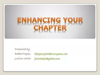 enhancing your chapter