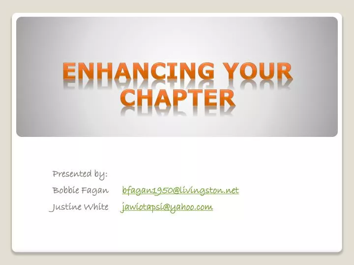 enhancing your chapter