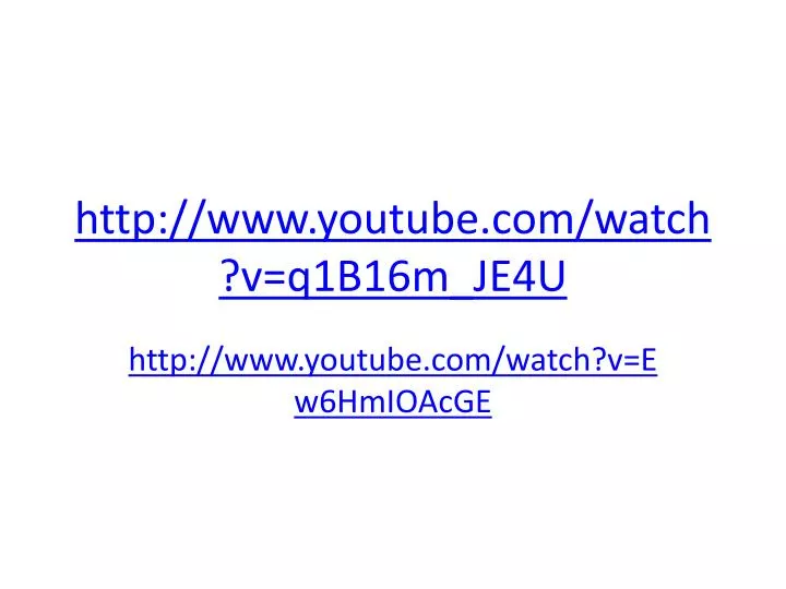 http www youtube com watch v q1b16m je4u