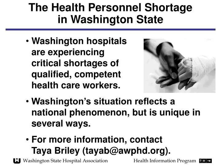 the health personnel shortage in washington state