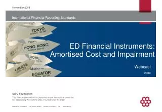 ED Financial Instruments: Amortised Cost and Impairment