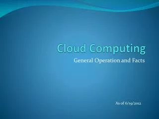 Cloud Computing