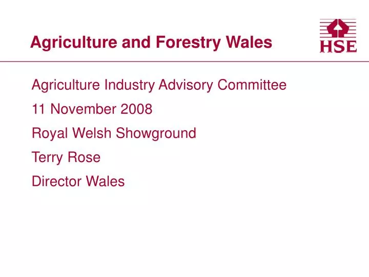 agriculture and forestry wales