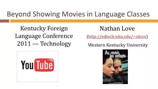 Beyond Showing Movies in Language Classes